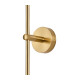 Tivoli Tall Arm Wall Light 2 Light G9 IP44 Brass Gold/Clear Waved Round Glass-8