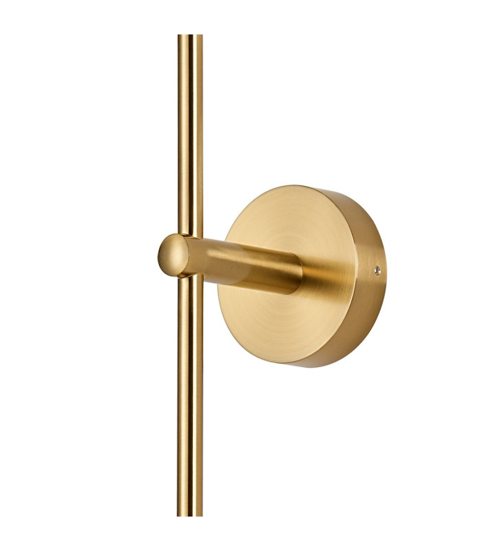 Tivoli Tall Arm Wall Light 2 Light G9 IP44 Brass Gold/Clear Waved Round Glass-8
