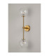 Tivoli Tall Arm Wall Light 2 Light G9 IP44 Brass Gold/Clear Waved Round Glass-10