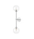 Tivoli Tall Arm Wall Light 2 Light G9 IP44 Polished Chrome/Clear Swirl Round Glass-4