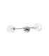 Tivoli Tall Arm Wall Light 2 Light G9 IP44 Polished Chrome/Clear Swirl Round Glass-9