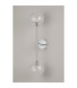 Tivoli Tall Arm Wall Light 2 Light G9 IP44 Polished Chrome/Clear Swirl Round Glass-10