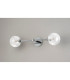 Tivoli Tall Arm Wall Light 2 Light G9 IP44 Polished Chrome/Clear Swirl Round Glass-12