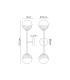 Tivoli Tall Arm Wall Light 2 Light G9 IP44 Polished Chrome/White Two-Tone Snow Specks Round Glass-2