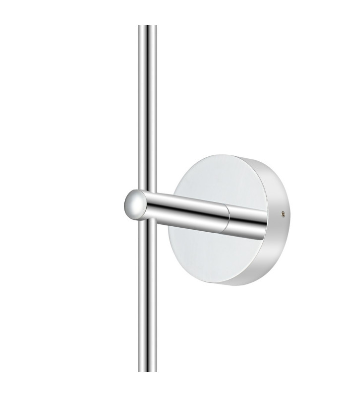 Tivoli Tall Arm Wall Light 2 Light G9 IP44 Polished Chrome/White Two-Tone Snow Specks Round Glass-8