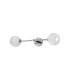 Tivoli Tall Arm Wall Light 2 Light G9 IP44 Polished Chrome/White Two-Tone Snow Specks Round Glass-9