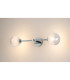 Tivoli Tall Arm Wall Light 2 Light G9 IP44 Polished Chrome/White Two-Tone Snow Specks Round Glass-11