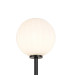 Tivoli Tall Arm Wall Light 2 Light G9 IP44 Satin Black/Opal Round Segment Glass-8