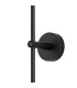 Tivoli Tall Arm Wall Light 2 Light G9 IP44 Satin Black/Opal Round Segment Glass-9