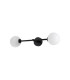 Tivoli Tall Arm Wall Light 2 Light G9 IP44 Satin Black/Opal Round Segment Glass-10
