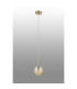 Tivoli 12cm Adjustable Pendant 1 Light G9 IP44 Brass Gold/Amber Smooth Round Glass-6