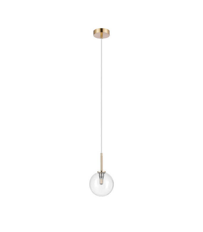 Tivoli 12cm Adjustable Pendant 1 Light G9 IP44 Brass Gold/Clear Smooth Round Glass-4