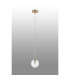 Tivoli 12cm Adjustable Pendant 1 Light G9 IP44 Brass Gold/Clear Smooth Round Glass-5