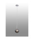 Tivoli 12cm Adjustable Pendant 1 Light G9 IP44 Polished Chrome/Smoke Smooth Round Glass-3