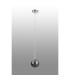 Tivoli 12cm Adjustable Pendant 1 Light G9 IP44 Polished Chrome/Smoke Smooth Round Glass-6