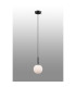 Tivoli 12cm Adjustable Pendant 1 Light G9 IP44 Satin Black/Opal Smooth Round Glass-3