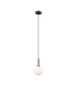 Tivoli 12cm Adjustable Pendant 1 Light G9 IP44 Satin Black/Opal Smooth Round Glass-4