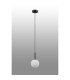 Tivoli 12cm Adjustable Pendant 1 Light G9 IP44 Satin Black/Opal Smooth Round Glass-6