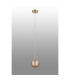 Tivoli 12cm Adjustable Pendant 1 Light G9 IP44 Brass Gold/Amber Ribbed Round Glass-6