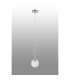 Tivoli 12cm Adjustable Pendant 1 Light G9 IP44 Polished Chrome/Clear Ribbed Round Glass-3