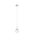 Tivoli 12cm Adjustable Pendant 1 Light G9 IP44 Polished Chrome/Clear Ribbed Round Glass-4