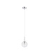 Tivoli 12cm Adjustable Pendant 1 Light G9 IP44 Polished Chrome/Clear Ribbed Round Glass-5