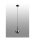Tivoli 12cm Adjustable Pendant 1 Light G9 IP44 Satin Black/Smoke Ribbed Round Glass-6