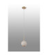 Tivoli 12cm Adjustable Pendant 1 Light G9 IP44 Brass Gold/Brown Round Marble Effect Glass-6