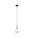 Tivoli 12cm Adjustable Pendant 1 Light G9 IP44 Satin Black/Grey Round Marble Effect Glass-4