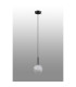 Tivoli 12cm Adjustable Pendant 1 Light G9 IP44 Satin Black/Grey Round Marble Effect Glass-6