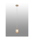 Tivoli 9cm Adjustable Pendant 1 Light G9 IP44 Brass Gold/Amber Smooth Tubular Glass-3