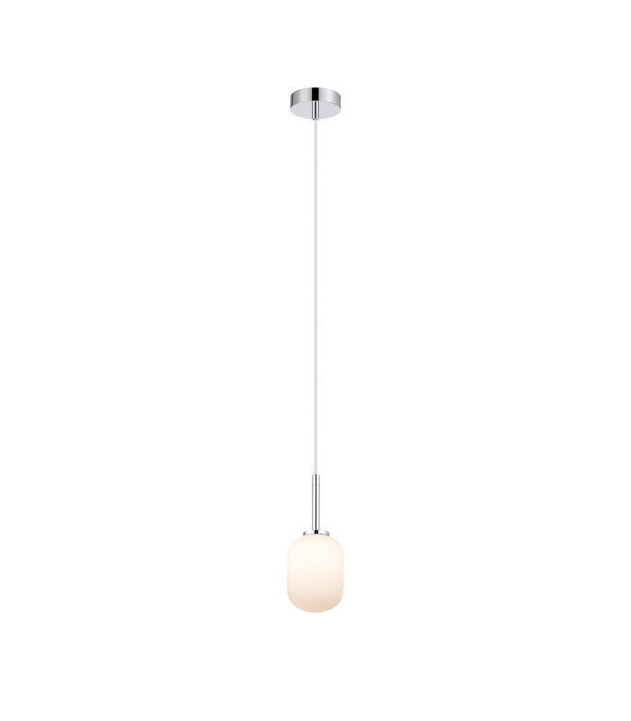 Tivoli 9cm Adjustable Pendant 1 Light G9 IP44 Polished Chrome/Opal Smooth Tubular Glass-4