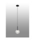 Tivoli 12cm Adjustable Pendant 1 Light G9 IP44 Satin Black/Clear Cross Pattern Round Glass-3