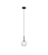 Tivoli 12cm Adjustable Pendant 1 Light G9 IP44 Satin Black/Clear Cross Pattern Round Glass-4