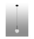 Tivoli 12cm Adjustable Pendant 1 Light G9 IP44 Satin Black/Clear Cross Pattern Round Glass-6