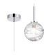 Tivoli 12cm Adjustable Pendant 1 Light G9 IP44 Polished Chrome/Clear Dune Effect Round Glass-1