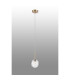 Tivoli 12cm Adjustable Pendant 1 Light G9 IP44 Brass Gold/Clear Waved Round Glass-3