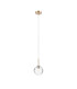 Tivoli 12cm Adjustable Pendant 1 Light G9 IP44 Brass Gold/Clear Waved Round Glass-4