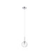 Tivoli 12cm Adjustable Pendant 1 Light G9 IP44 Polished Chrome/Clear Swirl Round Glass-5