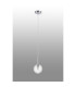 Tivoli 12cm Adjustable Pendant 1 Light G9 IP44 Polished Chrome/Clear Swirl Round Glass-6