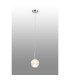 Tivoli 12cm Adjustable Pendant 1 Light G9 IP44 Polished Chrome/White Two-Tone Snow Specks Round Glass-3