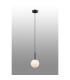 Tivoli 12cm Adjustable Pendant 1 Light G9 IP44 Satin Black/Opal Round Segment Glass-3