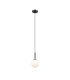 Tivoli 12cm Adjustable Pendant 1 Light G9 IP44 Satin Black/Opal Round Segment Glass-4