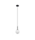 Tivoli 12cm Adjustable Pendant 1 Light G9 IP44 Satin Black/Opal Round Segment Glass-5