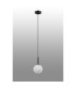 Tivoli 12cm Adjustable Pendant 1 Light G9 IP44 Satin Black/Opal Round Segment Glass-6