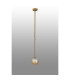 Tivoli 12cm Telescopic Pendant 1 Light G9 IP44 Brass Gold/Amber Smooth Round Glass-3