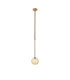 Tivoli 12cm Telescopic Pendant 1 Light G9 IP44 Brass Gold/Amber Smooth Round Glass-4