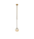 Tivoli 12cm Telescopic Pendant 1 Light G9 IP44 Brass Gold/Amber Smooth Round Glass-5