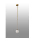 Tivoli 12cm Telescopic Pendant 1 Light G9 IP44 Brass Gold/Clear Smooth Round Glass-3