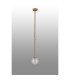 Tivoli 12cm Telescopic Pendant 1 Light G9 IP44 Brass Gold/Clear Smooth Round Glass-6